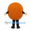 Sausage Slice Mascot Costume in Pink with Orange Rind