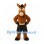 Horse Mascot Costume in Brown with Muscular Torso and Black Sports Shorts