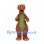 Dragon Mascot Costume in Rust Red with Green Belly and Wings