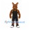 Kangaroo Mascot Costume in Brown with Black Basketball Uniform