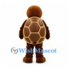 Turtle Mascot Costume in Brown with Large Patterned Shell