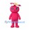 Flower Character Mascot Costume in Magenta with Pink Petals and Yellow Stamens