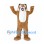 Tiger Mascot Costume in Brown and White with Raised Paws