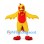 Rooster Mascot Costume in Yellow and Red with Spread Wings