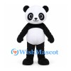 Panda Mascot Costume in Black and White with Large Round Head