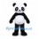 Panda Mascot Costume in Black and White with Large Round Head
