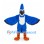 Blue Jay Mascot Costume in Blue with Large Spread Wings