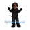 Monkey Mascot Costume in Black with Brown Face and Long Tail