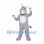 Donkey Mascot Costume in Gray with White Belly and Long Ears