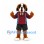 Saint Bernard Dog Mascot Costume with Burgundy Sports Shirt and Neck Barrel
