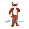 Fox Mascot Costume in Rust Brown with White Chest and Tail Tip