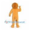 Lion Mascot Costume in Gold with Small Mane and Long Tail