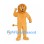 Lion Mascot Costume in Gold with Small Mane and Long Tail
