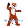 Tiger Mascot Costume in Orange with Black Stripes and White Chest