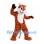 Tiger Mascot Costume in Orange with Black Stripes and White Chest