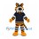 Tiger Mascot Costume in Orange with Navy Sports Jersey