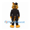 Tiger Mascot Costume in Orange with Black Tuxedo and Top Hat