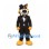 Tiger Mascot Costume in Orange with Black Tuxedo and Top Hat