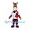 Horse Mascot Costume in Brown with White Sports Shirt and Red and Black Shorts