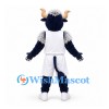 Bull Mascot Costume in Navy with White Basketball Uniform