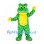Frog Mascot Costume in Green with White Spots and Yellow Belly