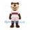 Bear Mascot Costume in Brown with White Shirt and Pink Shorts