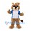 Giraffe Mascot Costume in Tan with Sunglasses and White Sports Shirt