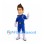 Prince Mascot Costume in Blue Uniform with White Gloves and Boots
