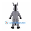 Donkey Mascot Costume in Gray with White Muzzle and Belly