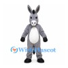 Donkey Mascot Costume in Gray with White Muzzle and Belly