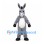 Donkey Mascot Costume in Gray with White Muzzle and Belly