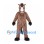 Horse Mascot Costume in Brown with Black Mane and Hooves