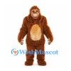 Orangutan Mascot Costume in Brown with Tan Belly and Shaggy Fur