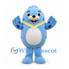 Seal Mascot Costume in Blue with Cream Belly and Yellow Neck Trim