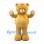 Bear Mascot Costume in Gold with Cream Belly and Pink Paw Pads