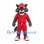 Wolf Mascot Costume in Gray with Red Sports Uniform and Cap