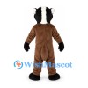 Badger Mascot Costume in Brown with Black and White Face