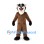 Badger Mascot Costume in Brown with Black and White Face