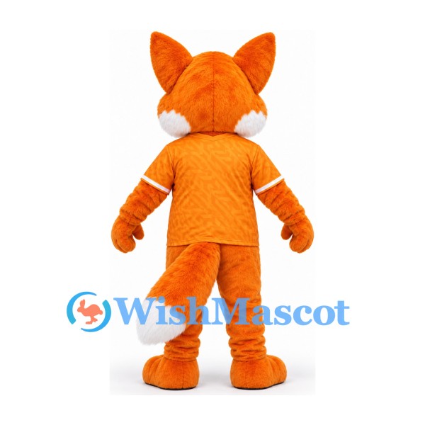 Fox Mascot Costume in Orange with Matching Shirt and White Trim