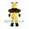 Bee Mascot Costume in Yellow and Black with Muscular Torso and Wings
