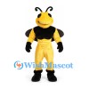 Bee Mascot Costume in Yellow and Black with Muscular Torso and Wings