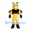 Bee Mascot Costume in Yellow and Black with Muscular Torso and Wings