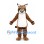 Lynx Mascot Costume in Brown with White Belly and Black Markings