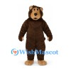 Bear Mascot Costume in Dark Brown with Tan Muzzle and Feet