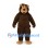Bear Mascot Costume in Dark Brown with Tan Muzzle and Feet
