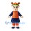Boy Mascot Costume in Red and Navy Traditional Outfit with Decorative Hat