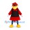 Cardinal Mascot Costume in Red with Black Sleeveless Shirt