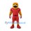 Eagle Mascot Costume in Gold with Red Football Uniform