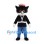 Cat Mascot Costume in Black and White with White Hat and Blue Trousers