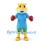 Tiger Mascot Costume in Yellow with Blue Shirt Green Shorts and Red Gloves